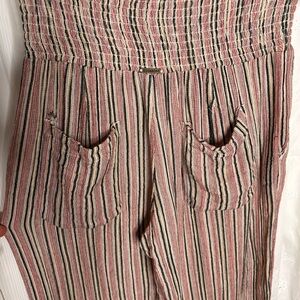 NWOT Billabong Gauzy Striped Cotton Beach Pants Large
